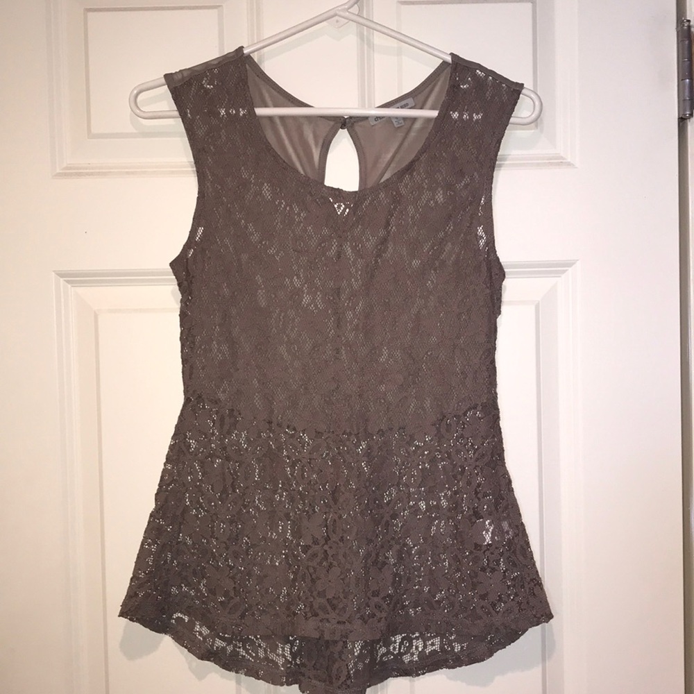 Charlotte Russe lace peplum top
